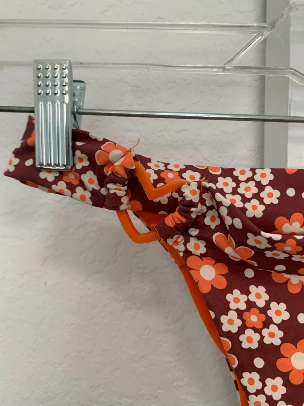 Frankie’s Bikinis Eden Floral Bikini Bottoms in Brown & Orange